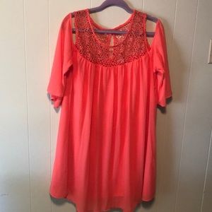 Cold shoulder tunic dress